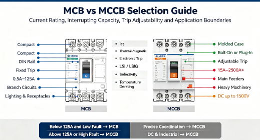 MCCB กับ MCB: วิธีเลือกโครงการจำหน่ายไฟฟ้า